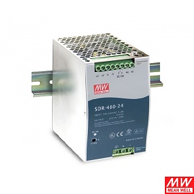 Mean Well SDR-480-48 Zasilacz przemysłowy 480W 48VDC, DIN TS35, P.F.C.
