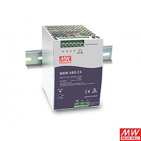 Mean Well WDR-480-24 Zasilacz przemysowy 480W 24VDC, DIN TS35