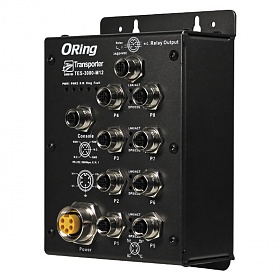 TES-3080-M12, Switch przemysłowy inteligentny, EN50155, 8x 10/100 M12, O-Ring <10ms 