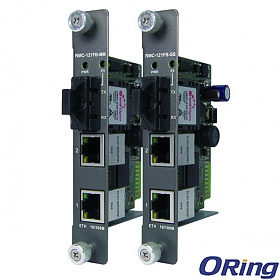 RMC-121FB-MM, Media konwerter przemysłowy 2x 10/100TX (RJ-45) + 1x 100FX (MM SC) card type 
