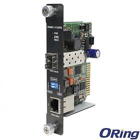 RGMC-111GPB, Media konwerter przemysowy 1x 100/1000TX (RJ-45) + 1x 100/1000FX (SFP) card type 