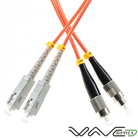 Patchcord światłowodowy SC/UPC-FC/UPC, MM, 50/125, dupleks, włókno OM2,  3 m