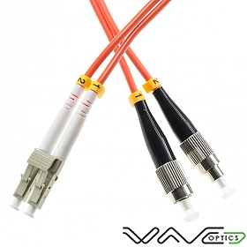 Patchcord światłowodowy LC/UPC-FC/UPC, MM, 50/125, dupleks, włókno OM2,  3 m