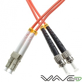 Patchcord światłowodowy LC/UPC-ST/UPC, MM, 50/125, dupleks, włókno OM2,  3m