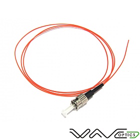 Pigtail światłowodowy wielomodowy ST/UPC, 50/125, 0,9mm, włókno OM2, 1m