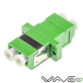 Adapter światłowodowy LC/APC duplex, jednomodowy