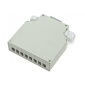 Przełącznica światłowodowa na szynę DIN, 8x SC simplex, bez adapterów