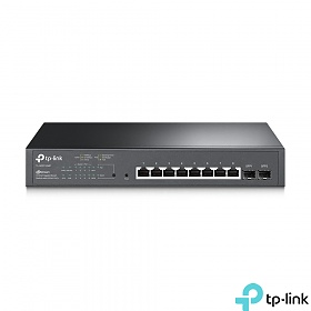 TP-Link TL-SG2210MP, Switch inteligentny, 8x 10/100/1000 RJ-45, 2x SFP, PoE+