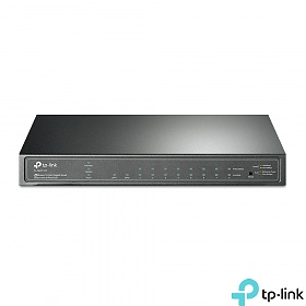 TP-Link TL-SG2210P, Switch inteligentny, 8x 10/100/1000 RJ-45, 2x SFP, PoE+, desktop