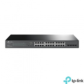 TP-Link TL-SG2428P, Switch inteligentny, 24x 10/100/1000 RJ-45, 4x SFP, PoE+, 19"