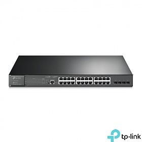 TP-Link TL-SG3428MP, Switch zarzdzalny, 24x 10/100/1000 RJ-45, 4x slot SFP, PoE+, 19"