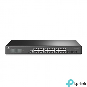 TP-Link TL-SG3428X, Switch zarzdzalny, 24x 10/100/1000 RJ-45, 4x slot 10G SFP+, 19"