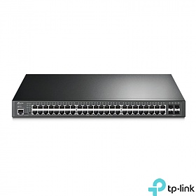 TP-Link TL-SG3452P, Switch zarzdzalny, 48x 10/100/1000 RJ-45, 4x slot SFP, PoE+, 19"