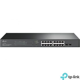 TP-Link TL-SG2218P, Switch inteligentny, 16x 10/100/1000 RJ-45, 2x SFP, PoE+, 19"