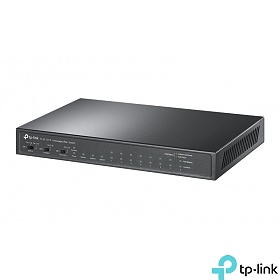 TP-Link TL-SL1311P, Switch niezarządzalny, 8x 10/100 RJ-45, 2x 10/100/1000 RJ-45, 1x SFP, PoE+