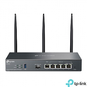 TP-Link ER706W, Bezprzewodowy gigabitowy router VPN Omada, standard AX, 3000Mbps, 5x 10/100/1000 RJ-45, 1x slot SFP, desktop