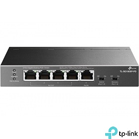 TP-Link TL-SG1005P-PD, Switch niezarzdzalny, 5x 10/100/1000 RJ-45, PoE++IN