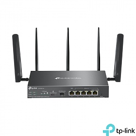 Bezprzewodowy gigabitowy router VPN Omada, standard AX, 3000Mbps, 5x 10/100/1000 RJ-45, 1x slot SFP, desktop (TP-Link ER706W-4G)
