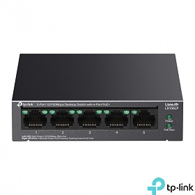 TP-Link LS105LP, Switch niezarządzalny, 5x 10/100 RJ-45, PoE+, desktop
