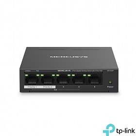 TP-Link Mercusys MS105GP, Switch niezarządzalny, 5x 10/100/1000 RJ-45, PoE+, desktop