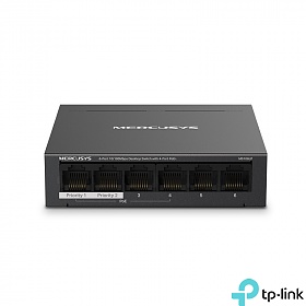 TP-Link Mercusys MS106LP, Switch niezarządzalny, 6x 10/100 RJ-45, PoE+, desktop