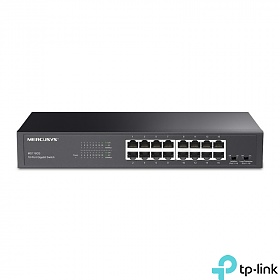 TP-Link Mercusys MS116GS, Switch niezarządzalny, 16x 10/100/1000 RJ-45, 11,6" z uchwytami na 19"