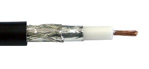 Kabel koncentryczny, RG58 ALL, linka, czarny, 100m