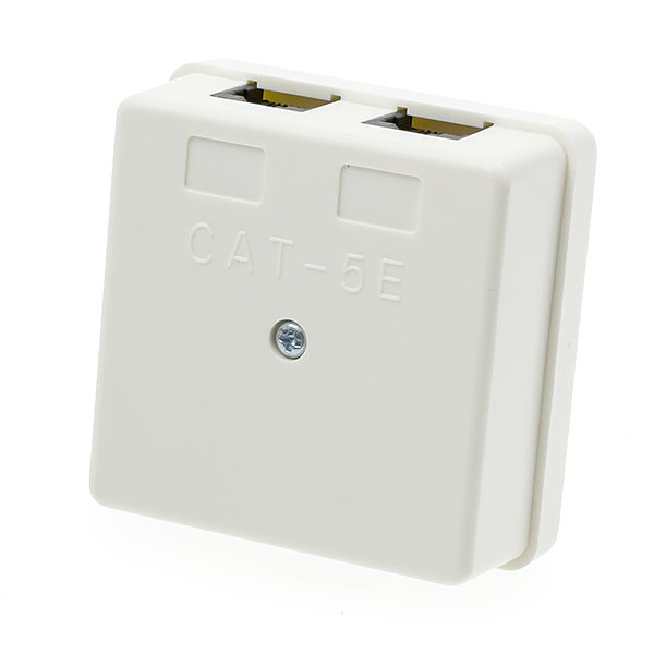 Puszka natynkowa 2xRJ-45, kat5e, UTP, skręcana, PN-K5-88B