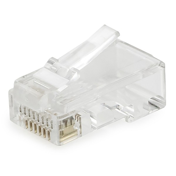 Wtyk RJ-45, 8p8c, kat5e, na przewód płaski, drut, UTP