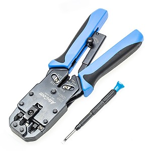 Czołowa zaciskarka złączy modularnych 8p (RJ-45), 6p (RJ-12, RJ-11), 4p (RJ-10, RJ-9) (Hanlong HT-2008AR) 