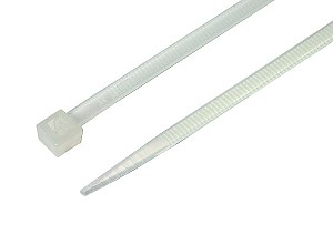 Opaski kablowe, 2,5x200mm, kolor naturalny, 100szt
