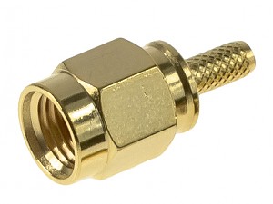 Wtyk SMA RP (Reverse Pin), zaciskany na przewód RG174
