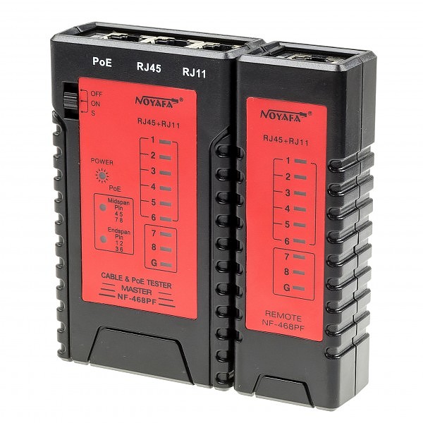 Tester okablowania RJ-45, RJ-11, PoE (NOYAFA NF-468PF) 