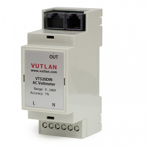 Analogowy czujnik napicia AC na szyn DIN (Vutlan VT520DIN) 