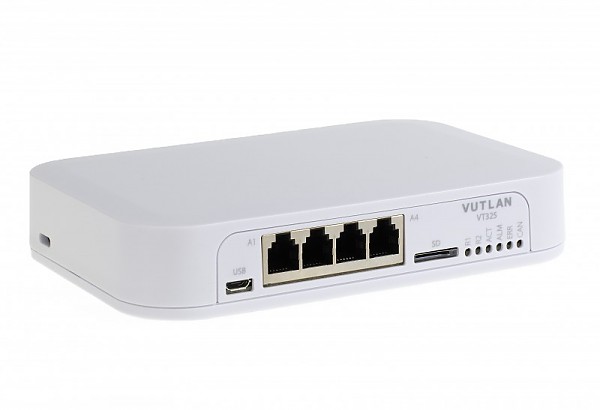 Vutlan VT325t, Kontroler IP MINI DESKTOP; 4x analog; 4x styki bezpotencjaowe; 1x CAN 