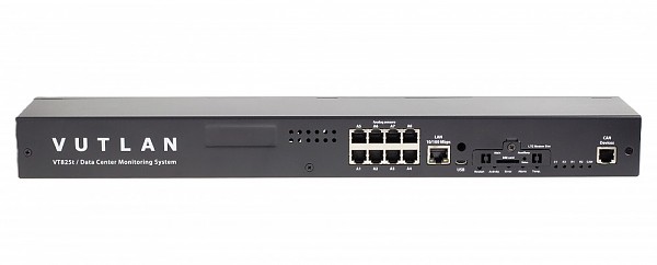 Vutlan VT825t, Kontroler IP 19" 1U; 8x analog; 16x styki bezpotencjałowe; 1x CAN 