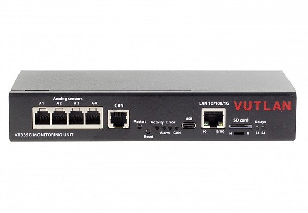Vutlan VT335G, Kontroler IP MINI; 4x analog; 4x wejścia bezpotencjałowe; 1x CAN