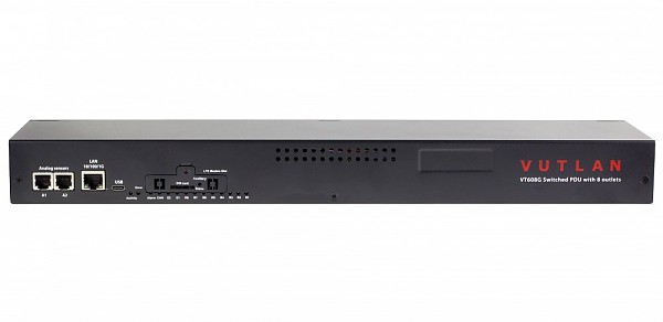 Kontroler IP 19" 1U 8x230V; 2x analog; 2x wejścia bezpotencjałowe; 1x CAN (Vutlan VT608G) 
