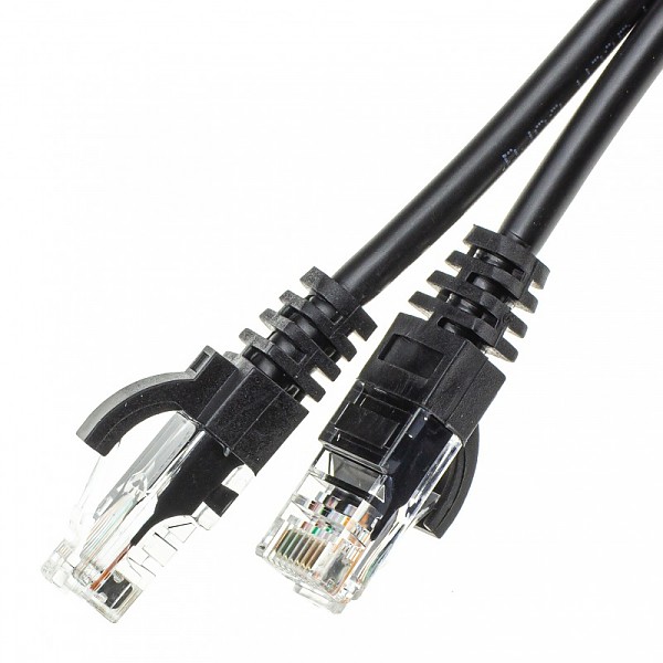 Patchcord UTP-K5e; 1,0 m; czarny; LSOH/LSZH 