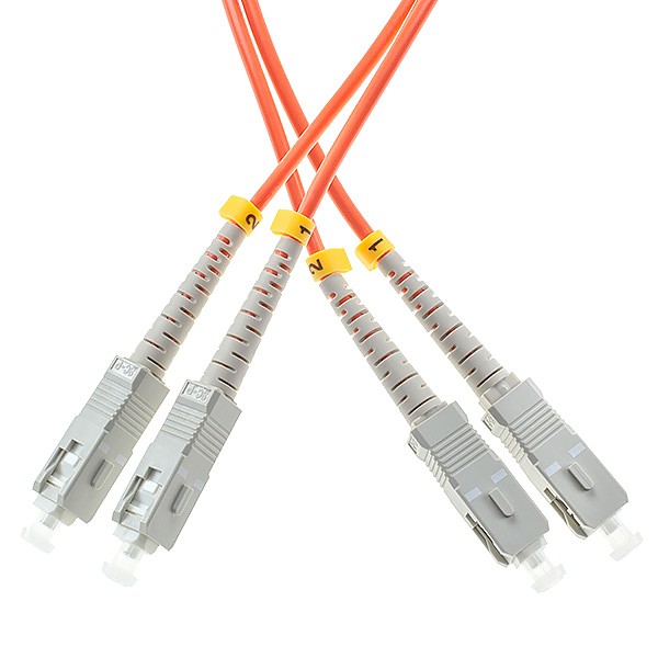 Patchcord SC/UPC-SC/UPC, MM, 50/125, dupleks, włókno OM2, 0,5 m 