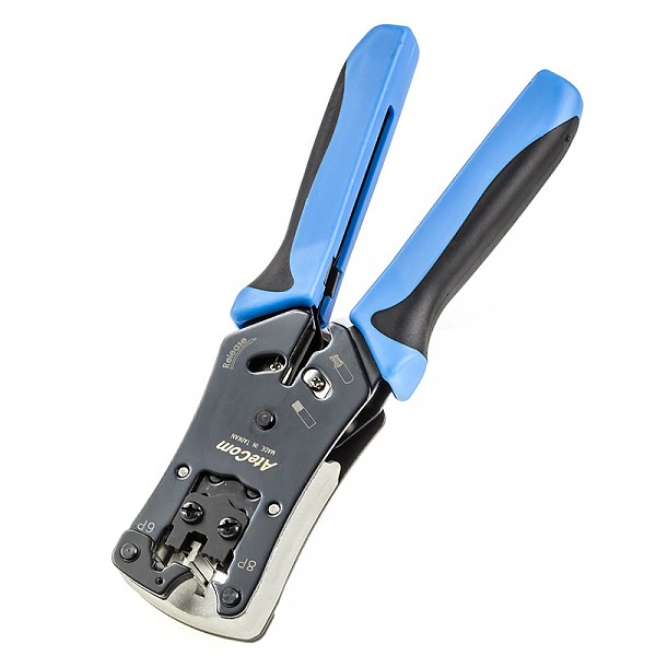 Czołowa zaciskarka złączy modularnych 8p (RJ-45), 6p (RJ-12, RJ-11), 4p (RJ-10, RJ-9) (Hanlong HT-N468B) 