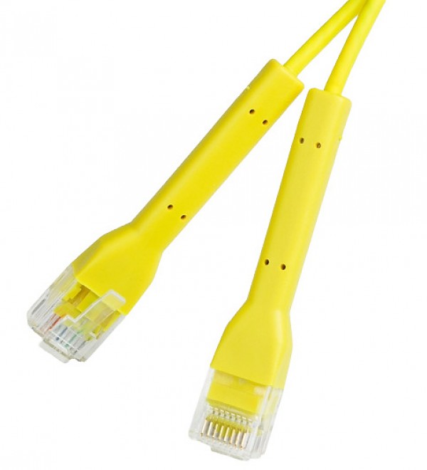 Patchcord UTP-K6a; 2,0 m; żółty; LSOH/LSZH, ultra flex 