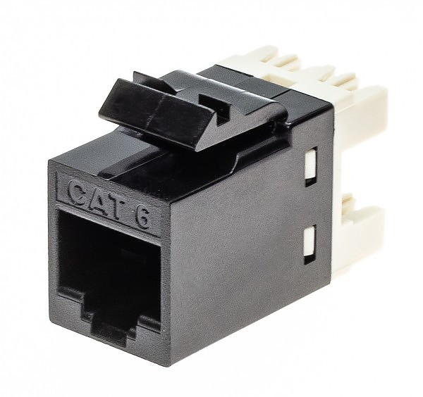 Gniazdo keystone, 8p8c (RJ-45), nieekranowane, kat. 6, typu Krone zaciskane z tyłu