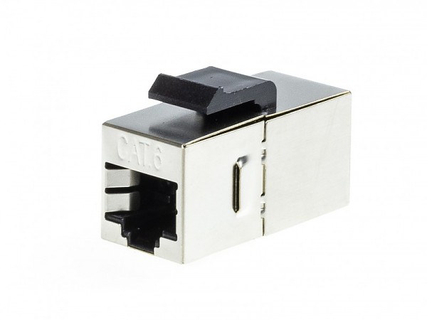Łącznik modularny keystone, kat. 6, 2x RJ-45, STP do montażu w panelu