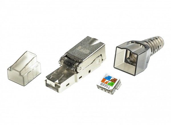 Wtyk RJ-45, 8p8c, kat. 6, ekranowany, beznarzędziowy