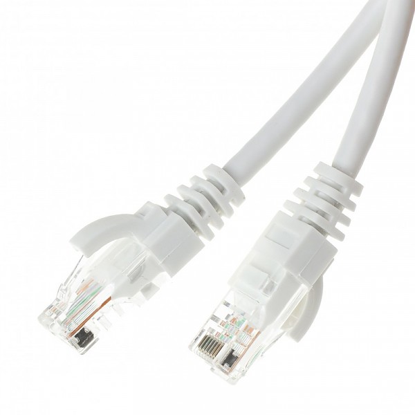 Patchcord UTP, kat.5e, 0,25m, biały