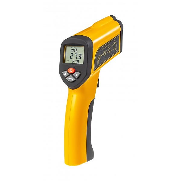 Pirometr wysokotemperaturowy -50 - 1600 st. C, wskanik laserowy, pami 