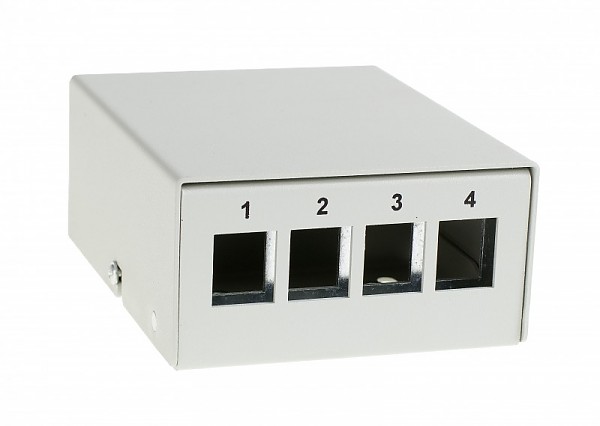 Patch panel na szynę DIN 4-portowy, keystone, bez gniazd 