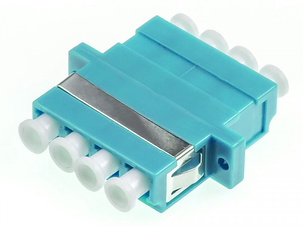 Adapter światłowodowy LC/UPC quad, OM3, wielomodowy 