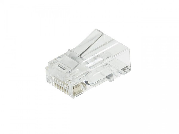 Wtyk RJ-45, 8p8c, kat.6, na przewd okrgy, drut, przelotowy (typu EZ)